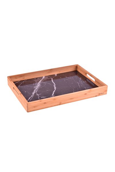 Bambum Marbella - Marble Patterned Tray Navy Blue Byk