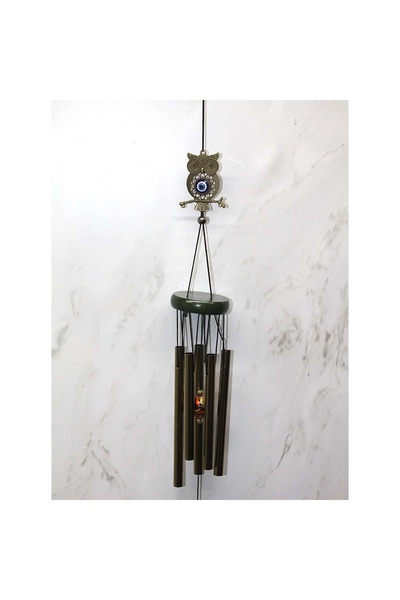 Store Metal Rüzgar Çanı Baykuş Tasarım 60 cm | Şık Bahçe Balkon Hediyelik Süs