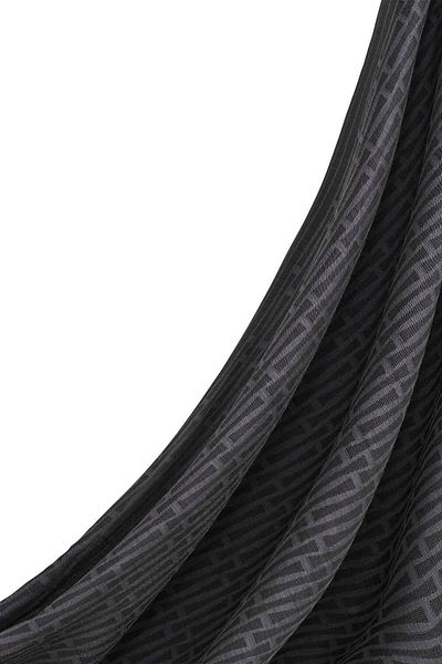Imannoor Iman I Black Cotton Silk Shawl 80X210 cm