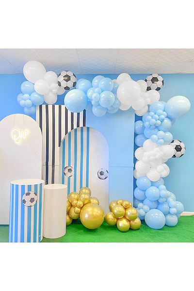 BALON DİYARI 40 Pieces Light Blue & White Balloon Set – Fresh and Stylish Party Decor