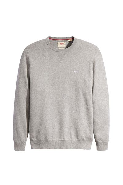 Levi's Herren Strickpullover - "Lightweight Housemark Sweater", Rundhals, Baumwoll-Mix