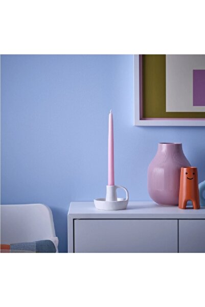 IKEA KLOKHET şamdan mumu, açık pembe, 5.5 saat, 8 adet, 25 cm impala ticaret