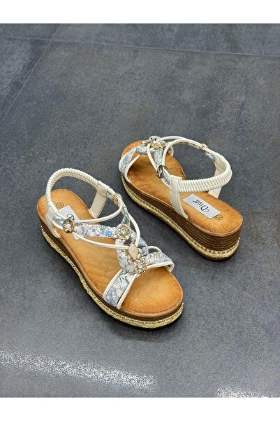 DİVA Λευκό Multi Fill Γυναικείο Καθημερινό Σανδάλια