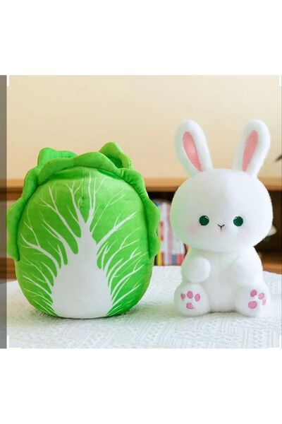 happystoretr Marul kafa tavşan sevimli peluş oyuncak