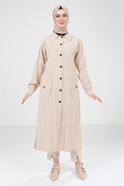 Beyza Beige Wear and Go with Pocket Accessories 9353