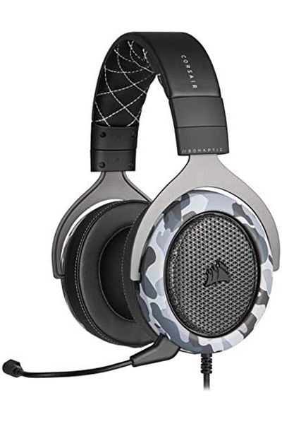 Corsair HS60 HAPTIC Wired Over-Ear Stereo Gaming Headset - Grey