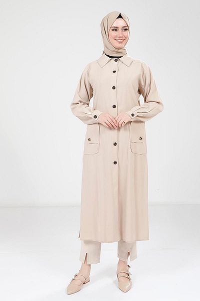 Beyza Beige Wear and Go with Pocket Accessories 9353
