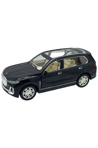 JPT Black BMW X7 metal model with smoke, sound, lights, opening doors