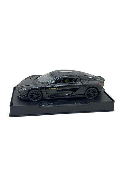 JPT Koenigsegg Gemera black model 1:32 with sound, lights, spring, butterfly opening doors