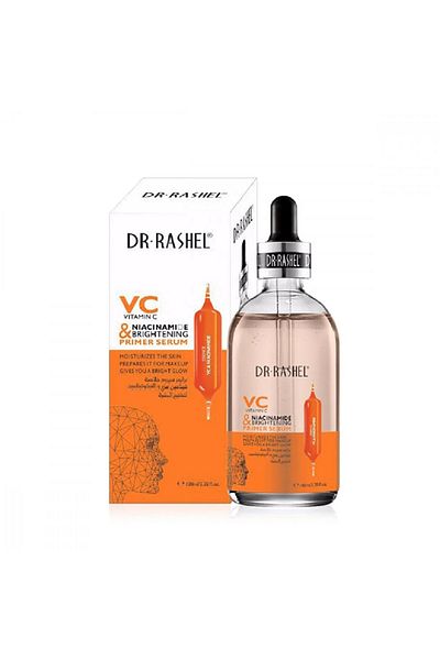 RASHEL Skin Brightening Primer Serum with Niacinamide and Vitamin C Orange 100ml