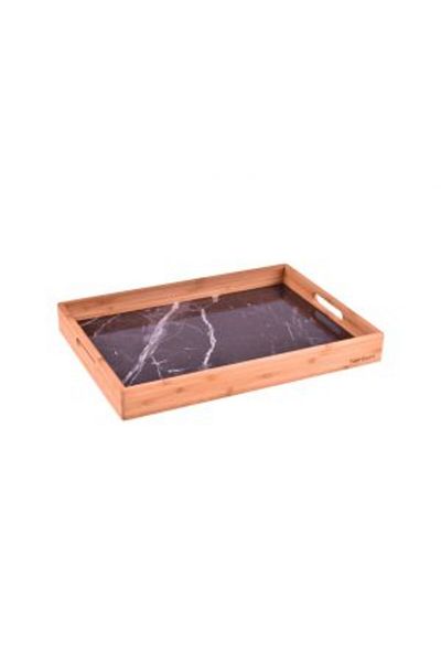 Bambum Marbella - Marble Patterned Tray Navy Blue