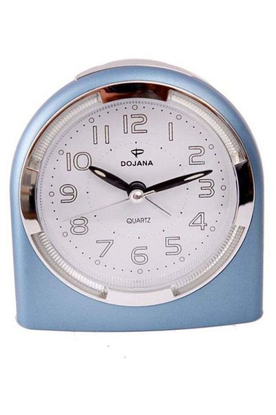 dojana Round Dial Analog Alarm Clock Blue