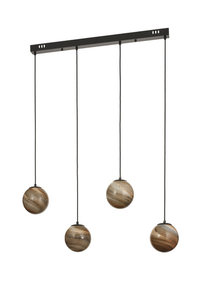 Avizemoda Galaksi 4 lü Yemek Masası Üstü Toprak Desen Camlı Modern Sarkıt Avi...