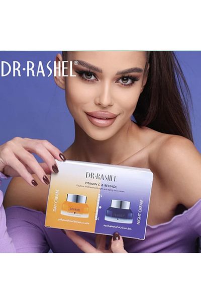 RASHEL Vitamin C & Retinol Brightening Anti-Aging Day & Night Face Cream - 2 Pack