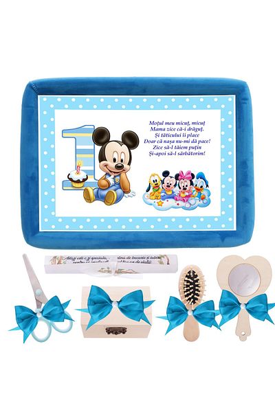 Recostore Tava mot baiat, aniversare 1 an, model Mickey Mouse, REC5011/20