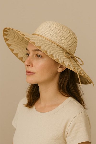 WOHOME Bring Elegance and Elegance to the Sun – Wide Brim Women's Hat with Straw Detail