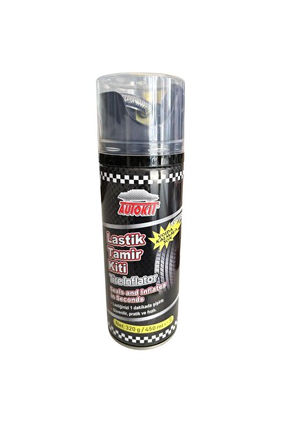 Autokit Oto Lastik Tamir Spreyi 450 ml Araba Lastik Tamir Kiti Hızlı Ve Prati...