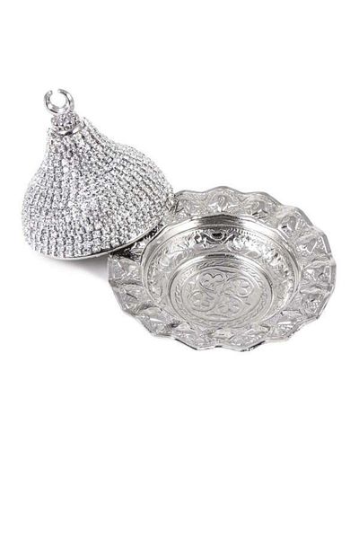 GRANDSTORE Stone Sugar Bowl Silver Color