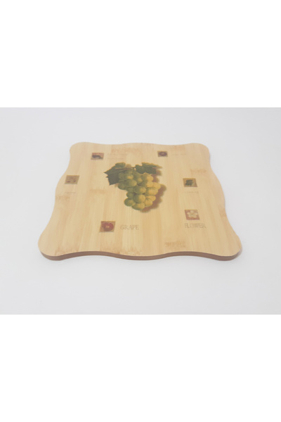 Penguen Patterned Wooden Trivet 19.5X19.5 cm