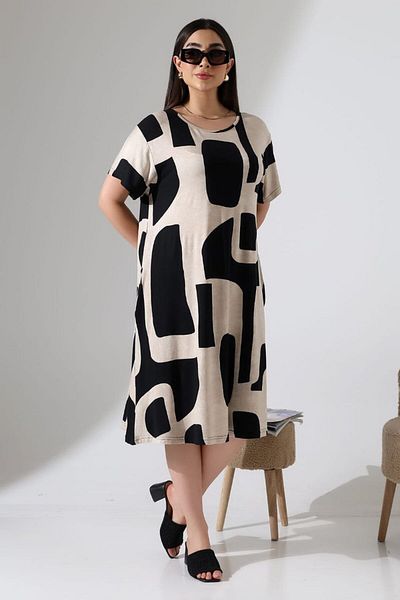 MODA Women's Plus Size Lycra Flexible and Comfortable Viscose Dress