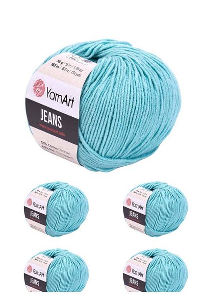 Yarnart Yarn Art Turkish Cotton Denim Threads, 5 Pieces, Color No. 81