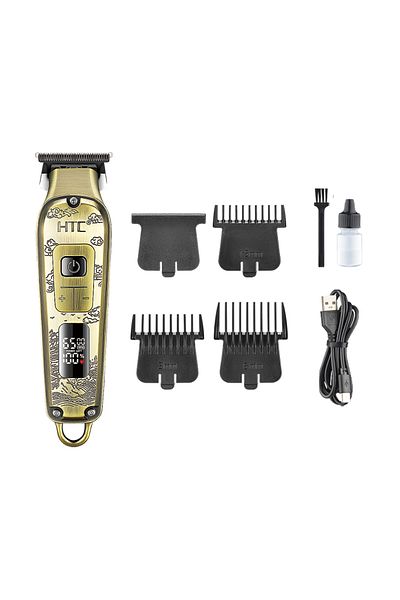 HTC AT-732 Fully Metal Aluminum Body Hair Clipper with Powder Metallurgy Blade with LED Display