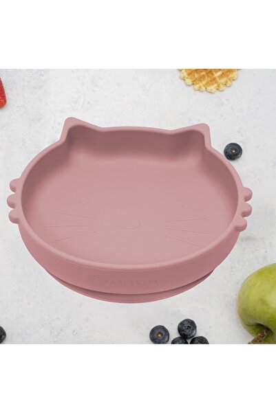 APPEKIDS Silikonová miska, AppeKids, Kitty II - Old Rose