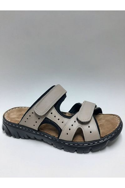 marutti Marutti̇ Genuine Leather Mink Color Cirtli Comfortable Sole Men's Slippers