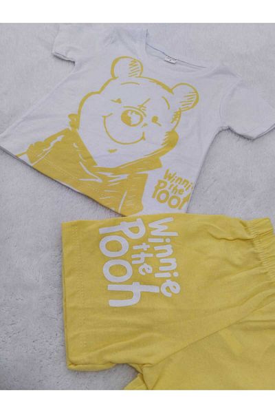 Store SARI WİNNİE TEH POOH بدلة صيفية للأولاد من قطعة واحدة رفيعة