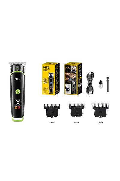 HTC AT-569 LCD Display Magnetic Cap Lithium Battery Rechargeable Hair Clipper