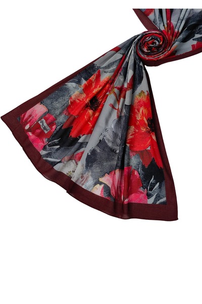 mim eşarp Şal din bumbac organic imperial cu model de flori 75x190 cm