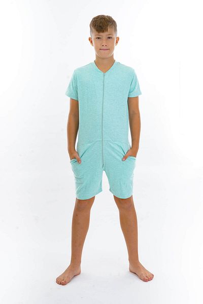 dendy Chlapecký overal pyžamový krátký Light blue 251/152