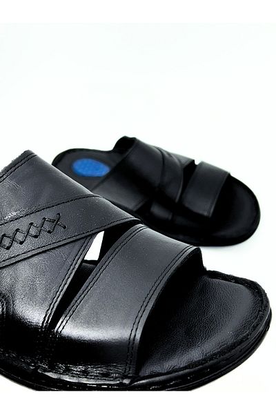 ZSHOES Ανδρικές παντόφλες 100% ΕΣΩΤΕΡΙΚΟ/ΕΞΩΤΕΡΙΚΟ Γνήσιο Δερμάτινο Ορθοπεδικό Τζελ Πάτο