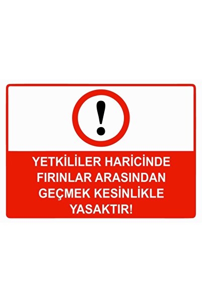 BBO REKLAM من المحرور ممنوع العبور عبر الأفران الخارجية علامة تحذير فوتولومين 35x50 سم