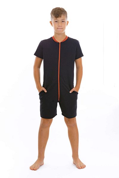 dendy Chlapecký overal pyžamový krátký Black 233/128