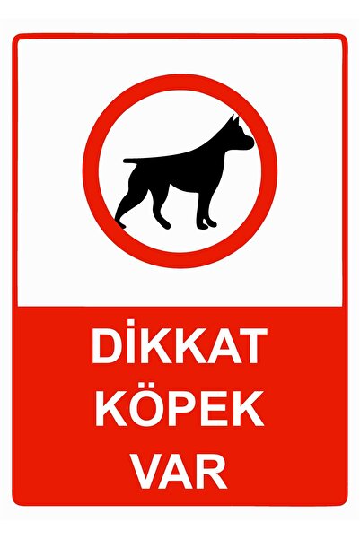 ZiPrinter Attention There Is a Dog Isg Warning Sign Pvc A4 21X30 cm