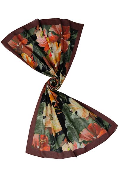 mim eşarp Emproyal Organic Cotton Flower Pattern Shawl 75X190 cm