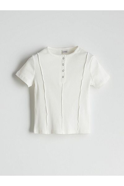 LC Waikiki Crew Neck Girl's Crop T-Shirt