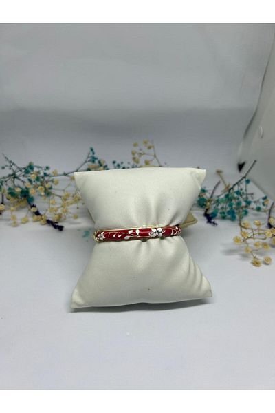 ısıkkonya Stainless Enamel Crafted Bracelet (Special Locked) [Allergy-Free Product]