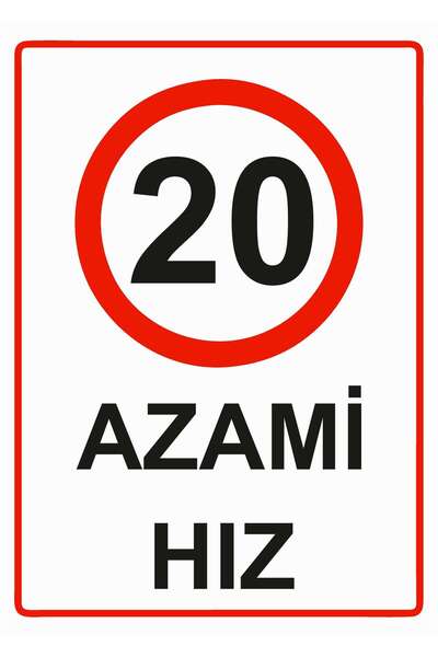 ZiPrinter 20 لافتة تحذيرية من نوع Azami Hız isg مصنوعة من مادة PVC مقاس A5 15...