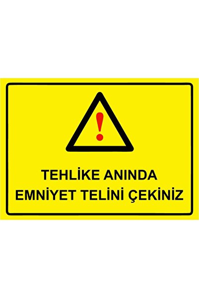 ZiPrinter اطلب سلك السلامة الفوري عند الإحساس بالخطر، لافتة تحذير من مادة PVC...