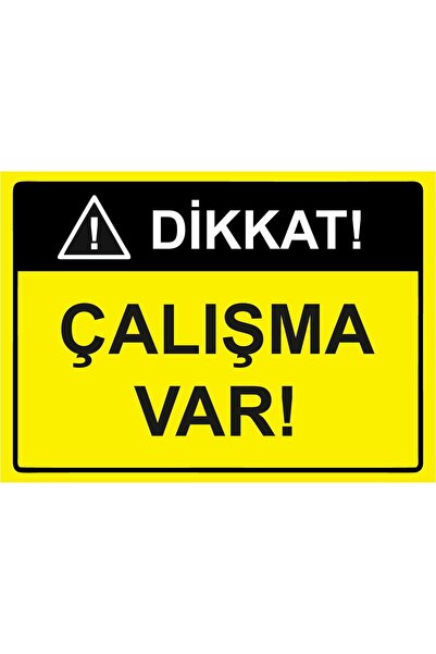 ZiPrinter Attention! Work Var Isg Warning Sign Pvc A4 21X30 cm
