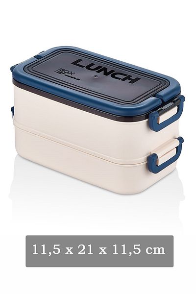 M&L LUNCH BOX 2 Layer Portable Food Container Lunch Box Diet Nutrition Box Storage Container Feeding Bowl with Fork and Spoon