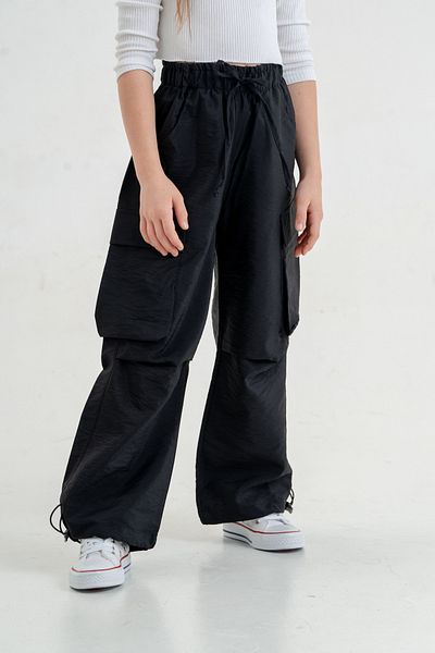 GİYİCEM TEKSTİL Girl's Parachute Fabric Pocket Trousers