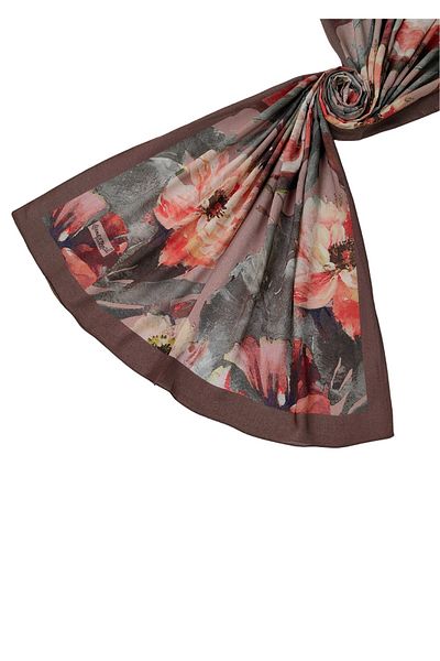 mim eşarp Emproyal Organic Cotton Flower Pattern Shawl 75X190 cm