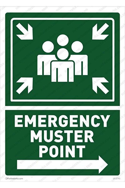 ZiPrinter Emergency Muster Point Isg Warning Sign Pvc A3 30X42 cm