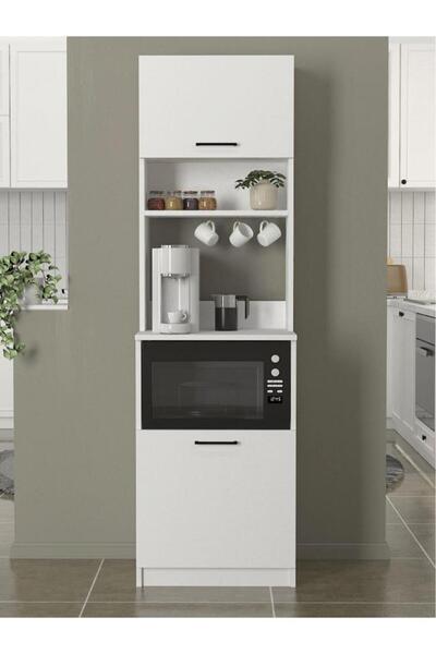 Dekorister Tuco 1 Kapaklı Mutfak Dolabı Kahve Köşesi Çok Amaçlı Dolap Beyaz