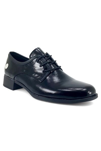 Mammamia 7245 25Ya Women's Casual Shoes Black Patent Leather