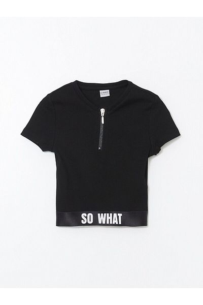 LC Waikiki Crew Neck Girl's Crop T-Shirt
