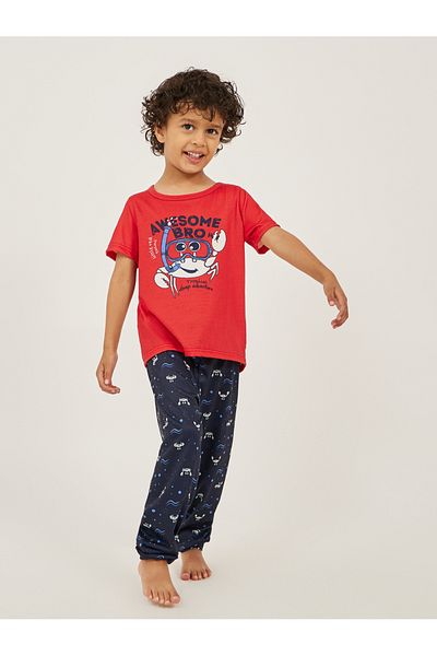 Styli Printed Short Sleeve T-Shirt and Jogger Pyjama Set